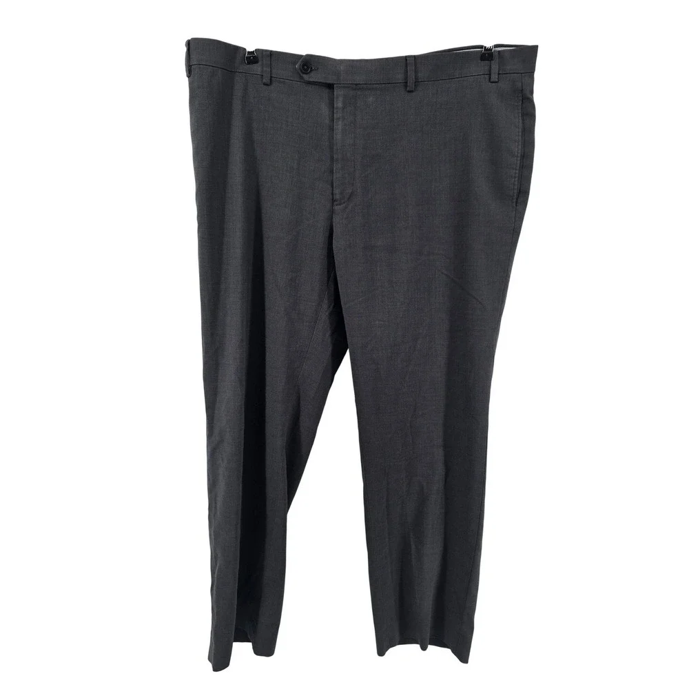 Ralph Ralph Lauren Dress Pants Mens 40W x 30L Charcoal Gray Flat Front Stretch